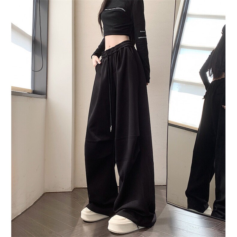 运动裤男女春季卫裤显瘦阔腿束脚阔腿休闲裤K811-P40,男装休闲裤,星座308B-2