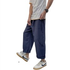 2022年夏中性蒙马特卫裤多口袋装饰运动束脚九分裤休闲裤K2876P35，男装卫裤，电商A001