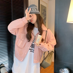 现货 韩版休闲百搭显瘦短款外套女 2D075-(P140-K190)图片