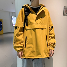 模特-春秋季半拉链套头冲锋衣男夹克7005-P55，男装夹克，电商B380（原B361）
