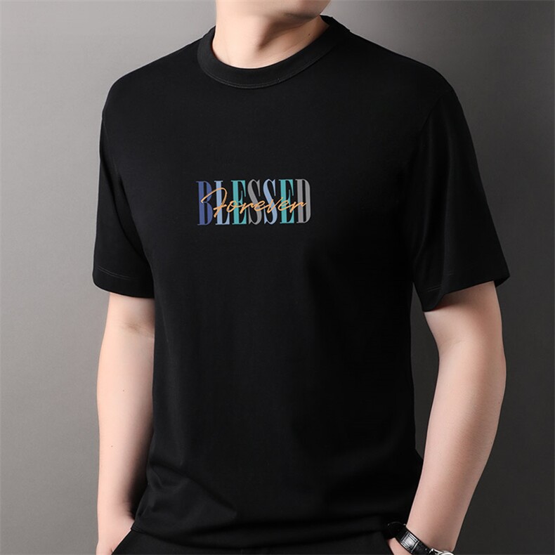 F82350钱塘2020-1新款百搭简约中青年时尚休闲男士短袖T恤P35,男装T恤,钱塘207-1