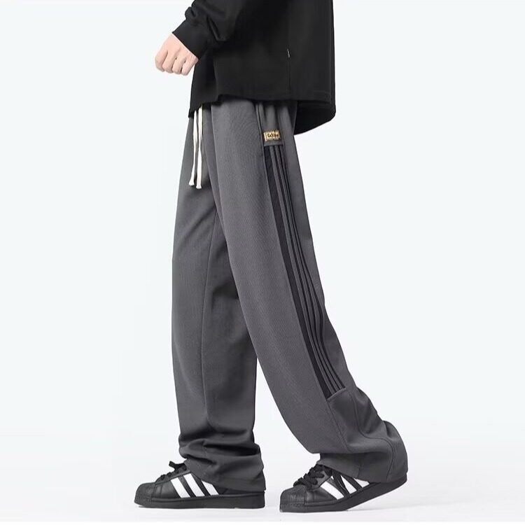 美式宽松直筒黑色休闲裤男士阔腿百搭潮流长裤K20012-310B-1-P36,男装休闲裤,星座310B-1