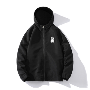 连帽夹克男大码胖子棒球服上衣外套 砖墙挂拍JK65292-P45图片