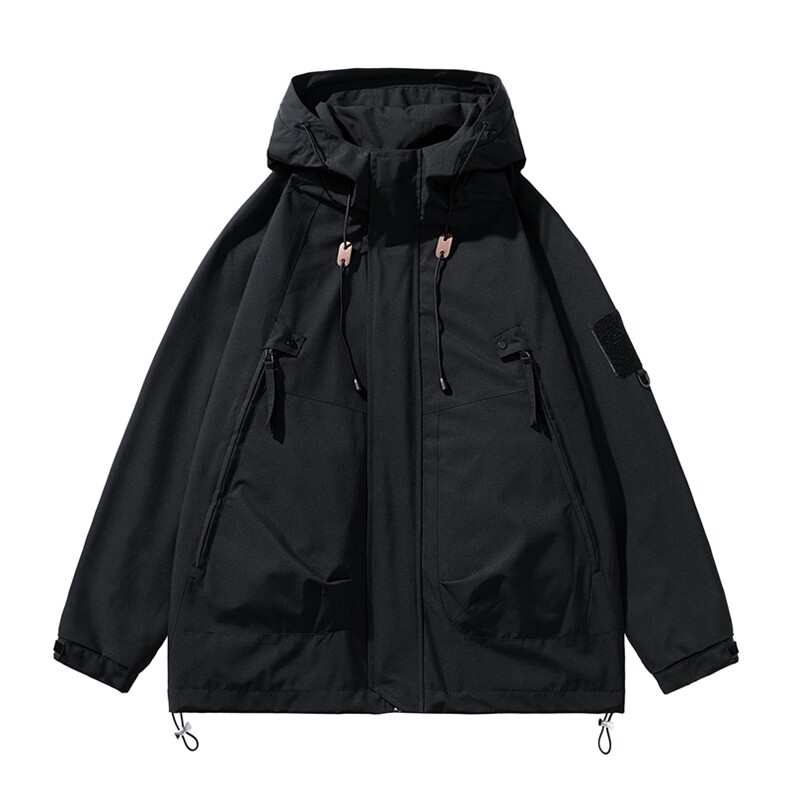 冲锋衣男高品纯色宽松夹克外套DSA157B-J90-P60图片