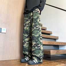 ！2025秋冬新款迷彩卫裤情侣潮牌宽松直筒休闲裤WK2102特P40，男装休闲裤，电商B220