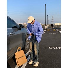 春季新款休闲长袖衬衫少年感简约日系学院上衣外套3410P45，男装衬衫，星座710