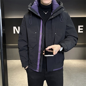 M-3XL 8810-P225 标50绒 三色连帽冲锋衣羽绒服男图片