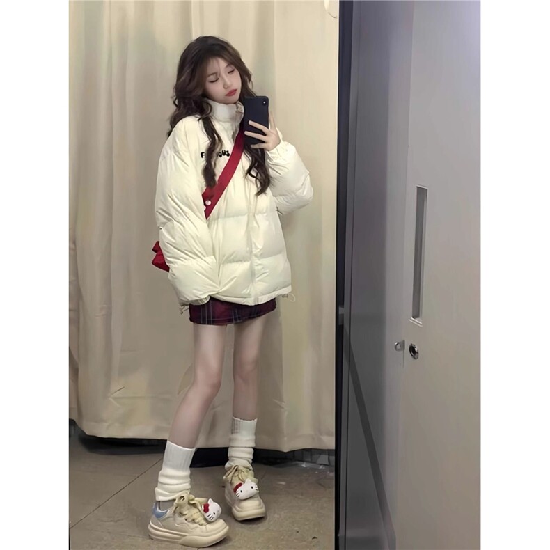 冬季百搭加厚羽绒服女大2025新款初中高中大学生中长款棉服外套,男装羽绒服,星座506A