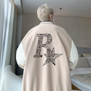 摇粒绒棒球服男大码开衫卫衣男夹克 BF86328-P65图片