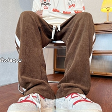 XZ616秋季新款灯芯绒拼接休闲裤拖地长裤TY405P55控68，男装休闲裤，星座512A（原616）