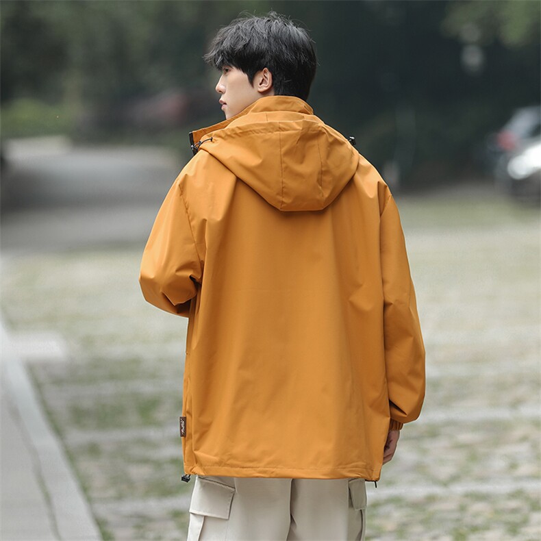 新款连帽冲锋衣夹克男山系户外潮流宽松休闲外套A238-JK2305-P68,男装夹克,星座717