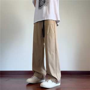 夏季新款潮流工装口袋腰带宽松休闲裤B315-K24226-特p35控68图片