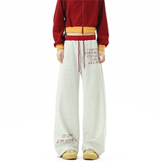 【现货】美式复古字母印花撞色运动休闲裤1XZ502-K868-P55控79，男装休闲裤，星座502