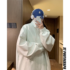 大码pu皮衣夹克钢印美式女复古oversize显瘦设计感情侣机车外套秋，男装夹克，星座226-2