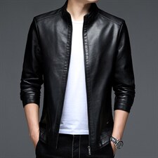 BH3101钱塘2020-2中年男士冬季厚款加棉休闲时尚皮衣夹克P160，男装皮衣，钱塘207-2