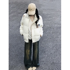 A562-P98冬季加厚刺绣设计感面包服棉服潮棉衣外套，男装棉衣，星座911