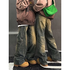 【网图】现货美式高街牛仔裤男潮牌个性宽松休闲裤N3065-P55，男装休闲裤，电商D202-1