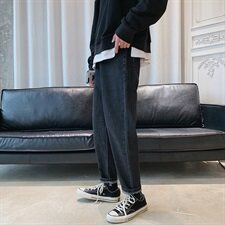 主推款2021初秋新品宽松直筒牛仔裤休闲百搭男裤子D309-2K03P55，男装牛仔裤，电商D321A
