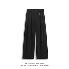 秋季新款高级垂坠感宽松舒适设计感休闲西裤B315-K25673-p65控88，男装西裤，电商B315