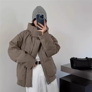 M801-P103 冬季新款加厚棉服男女美式复古cleanfit高级短款图片