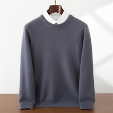 2025年秋季圆领长袖青春流行时尚百搭羊绒衫，男装羊绒套衫，蜜暖羊