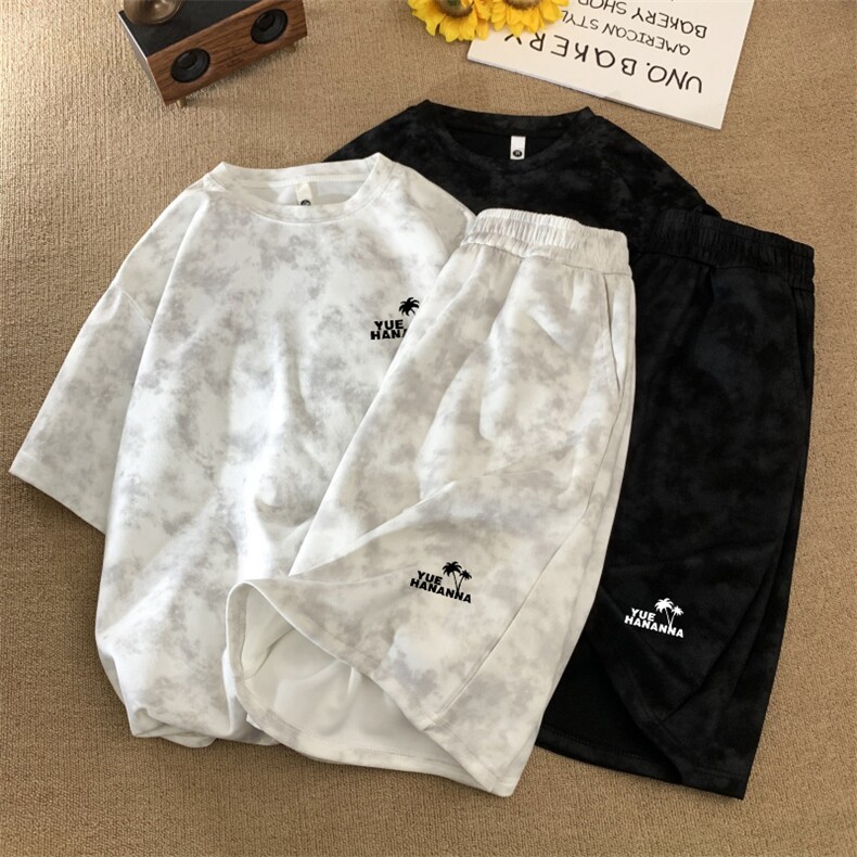 量大图低自动【有货】短袖套装C403A-TZT25352-P55,男装休闲套装,电商C403A