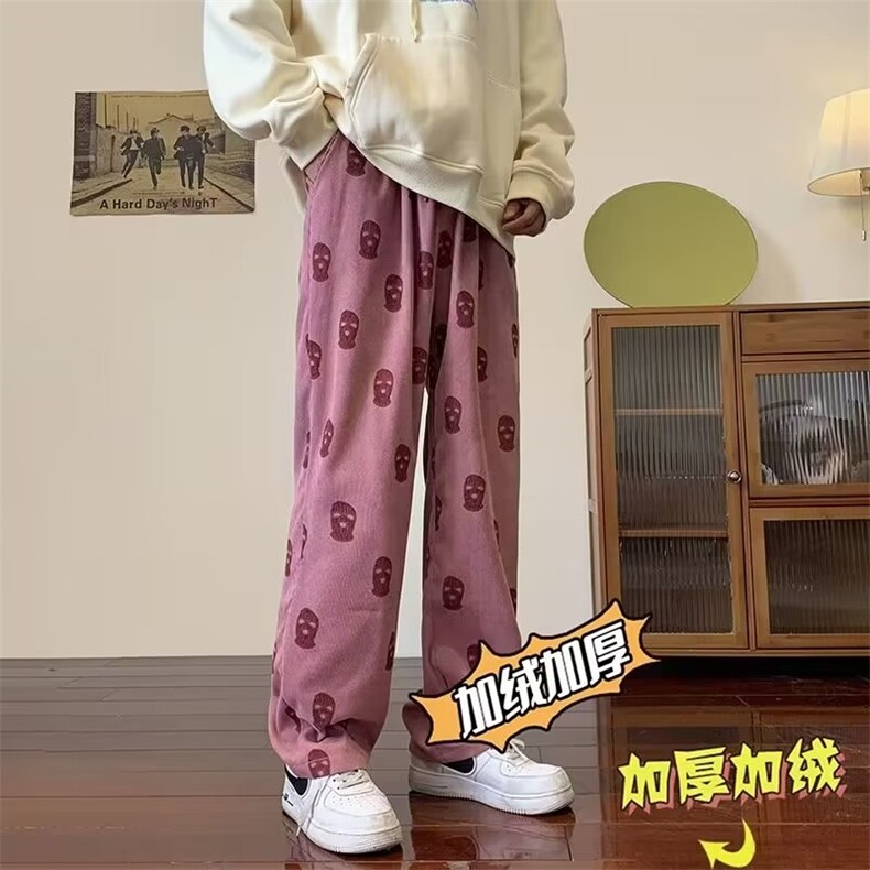 秋冬款时尚潮男百搭宽松加绒休闲裤,男装休闲裤,四季星座218-1