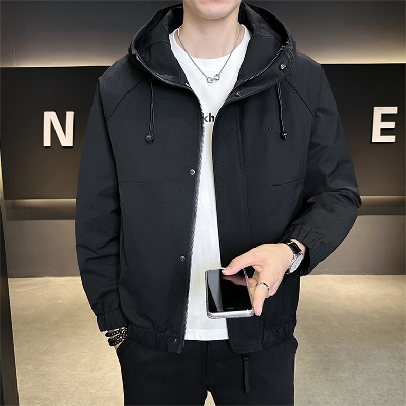 连帽外套男2025秋季新款男装夹克C317-85218-P125,男装夹克,电商C317