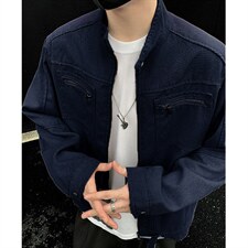 26春装高品质老钱风立领夹克外套男女美式潮牌拉链工装风宽松上衣，男装夹克，电商A486