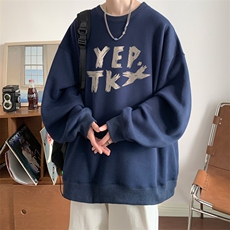 ！圆领卫衣男装港风长袖T恤男外套男WY146-P28，男装卫衣，电商B367