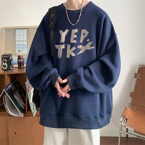 ！ 圆领卫衣男装港风长袖T恤男外套男WY146-P28图片