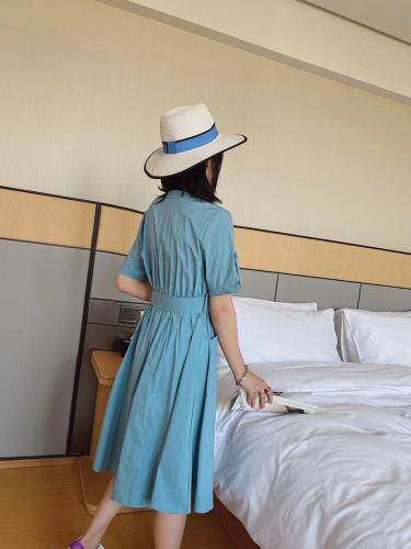 ［爱美欧］夏季新款收腰显瘦连衣裙，女装连衣裙，爱美欧