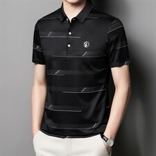 中青年夏季2022薄款男士短袖POLO衫透气时髦商务潮流半袖上衣P50，男装Polo衫，星座1105-3