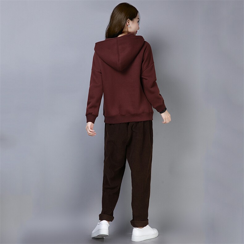 2020年冬季时尚潮流简约纯色休闲百搭舒适宽松长袖短款,女装卫衣/绒衫,叶笙衣