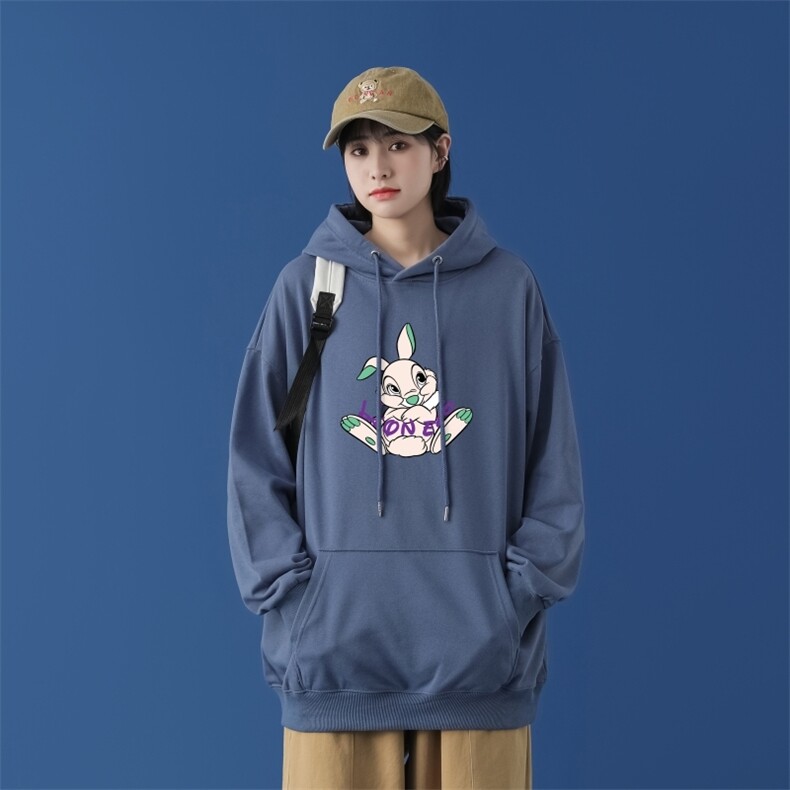 L2615P48中性模特新款卫衣男装宽松港风日系外套连帽衣服宽松卫衣图片