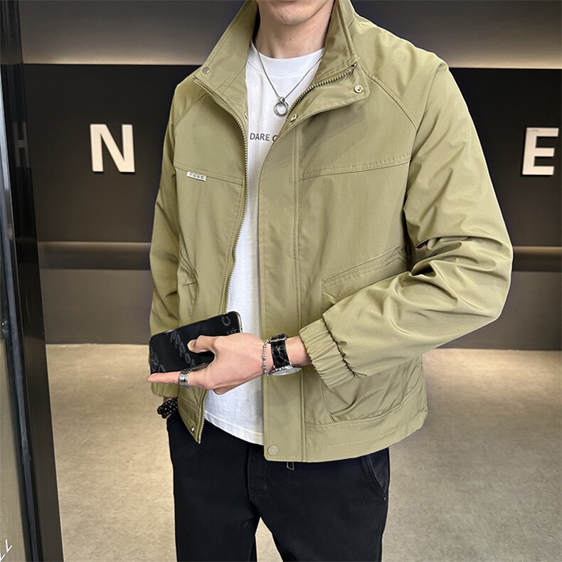 JK407-P80男士外套春秋季2025新款休闲青年夹克衫男装立领上衣,男装夹克,星座507A（原星座306B-2）