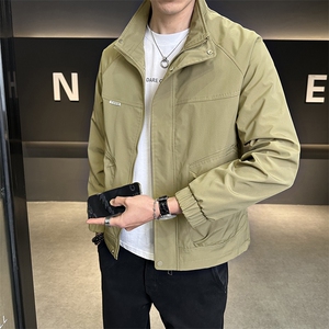 JK407-P80 男士外套春秋季2025新款休闲青年夹克衫男装立领上衣图片