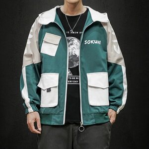 秋季男士外套2021新款韩版潮流休闲衣服宽松工装夹克DS936T图片