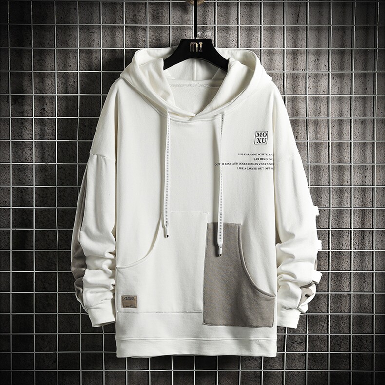 主推货足7XL-M大码连帽卫衣男2023春季新款休闲长袖加肥加大码图片