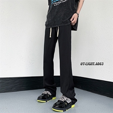2023美式高街纯黑西海岸小西裤货号K733P50，男装休闲裤，电商A063