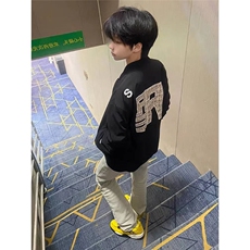 潮美式oversize字母刺绣飞行夹克男春秋新款设计感情侣装棒球服，男装夹克，星座1210-1