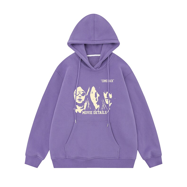 白底新款秋季时尚百搭宽松潮流字母印花连帽卫衣W6295P40控58,男装卫衣,电商A268-1