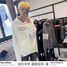 复古美式街头碎破洞连帽卫衣男女，男装卫衣，四季星座505