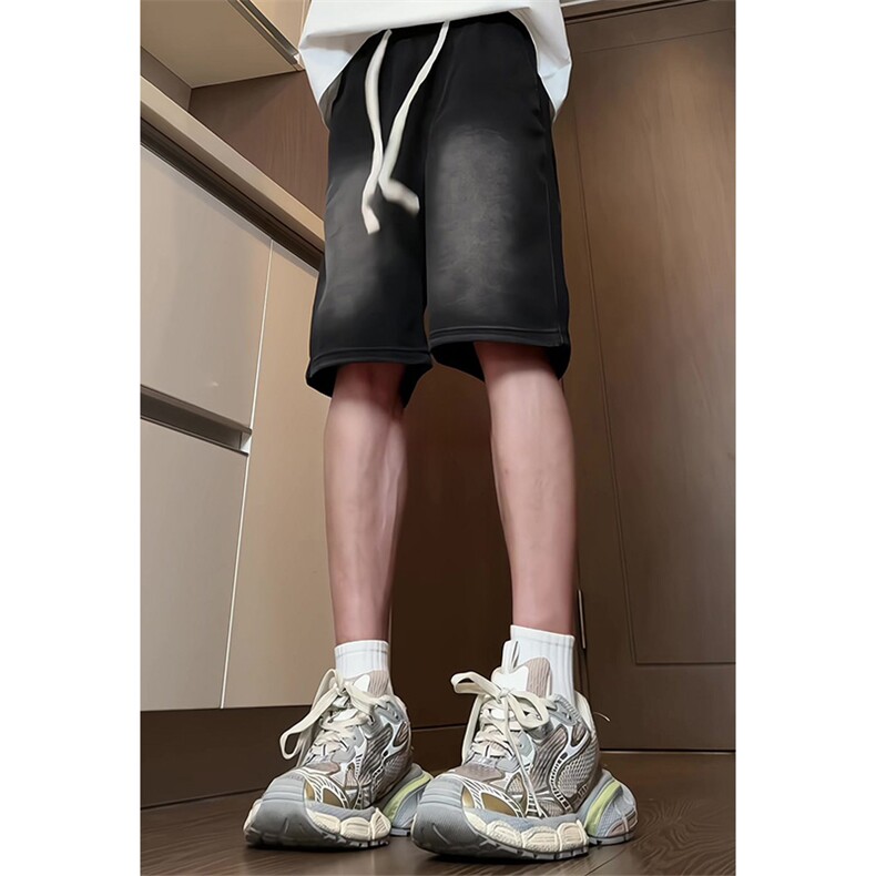 DK506～特批35控58有货（自家图）夏季松紧抽绳纯色百搭牛仔短裤，男装牛仔裤，星座218-5