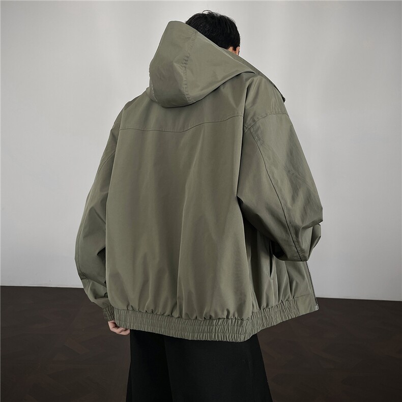 JK009港风模特春季工装美式游骑兵夹克聚酯纤维(M-5XL)TP55,男装夹克,电商A088