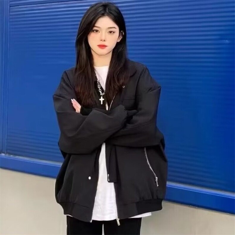 美式复古街头时尚装饰设计男女潮工装夹克宽松休闲百搭情侣外套,男装夹克,星座506A