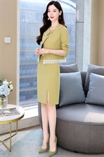 高级感小香风套装裙女2024春秋新款气质名媛职业包臀半身裙两件套，女装套装/套裙，三木叶子