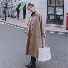 新款D17--P165新款燕麦色毛呢外套控258，女装毛呢外套，浙宝169A(原263)