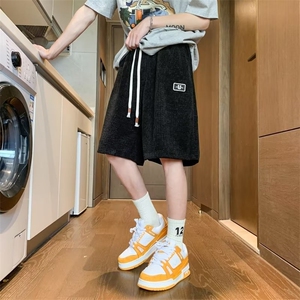 大码美式工装短裤vibe复古高街直筒裤D281P32图片