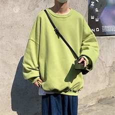 中性风21秋季新款男卫衣时尚大码纯色卫衣WY98P25控38，男装卫衣，电商A089-1